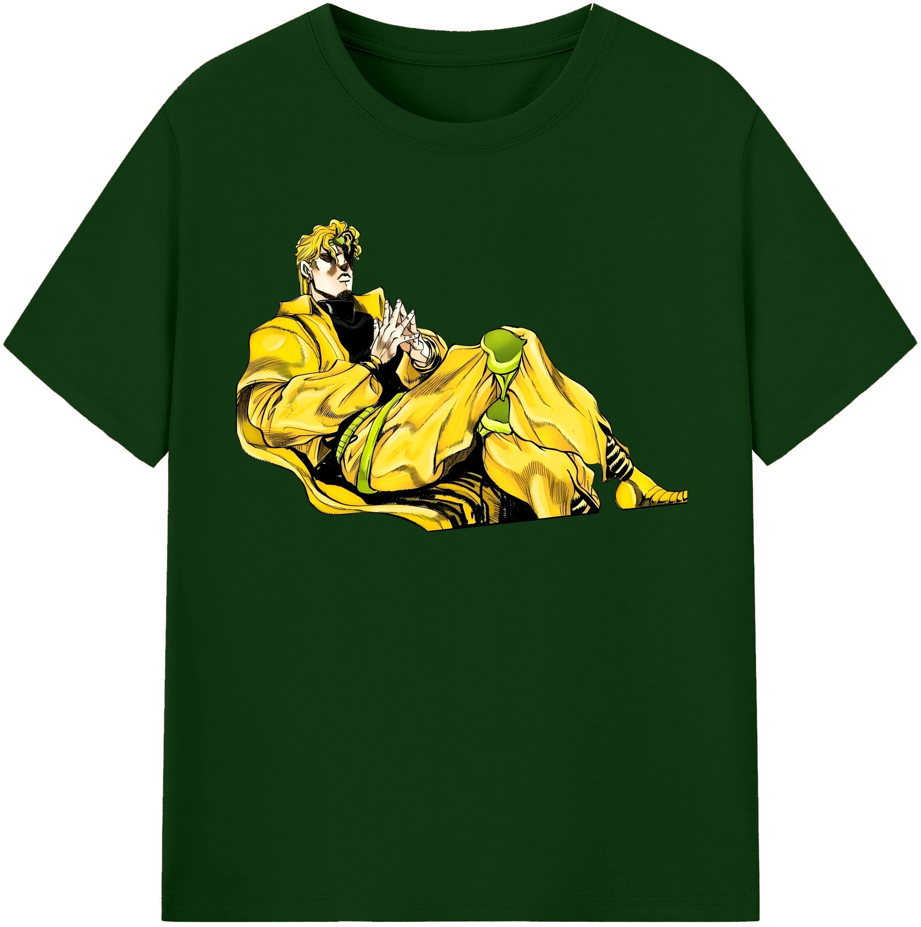 （画像用） ジョジョの奇妙な冒険 ディオ?ブランドー JoJo's Bizarre Adventure Dio Brando 綿100％半袖Tシャツ（フロントプリント）